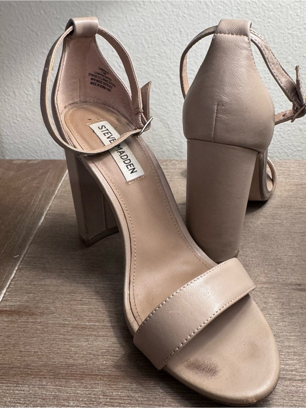 Steve Madden Carson Nude Block Heel